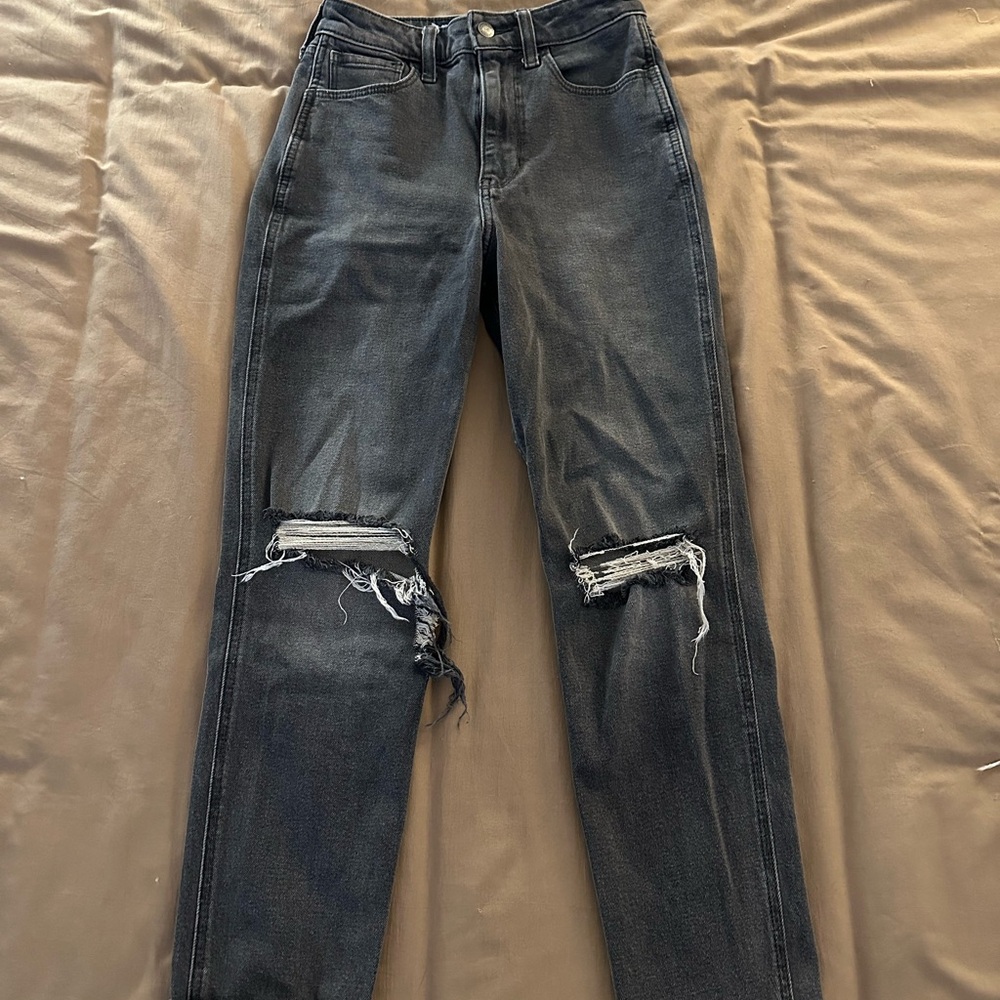 Distressed Black Jeans